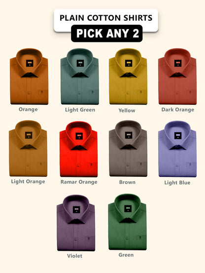 Great MCR Offer Combo Half Sleeve Colour Shirt (Buy 1 get 1 free) - 40 size