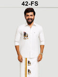 42 JALLIKATTU WHITE SINGLE SET F/S
