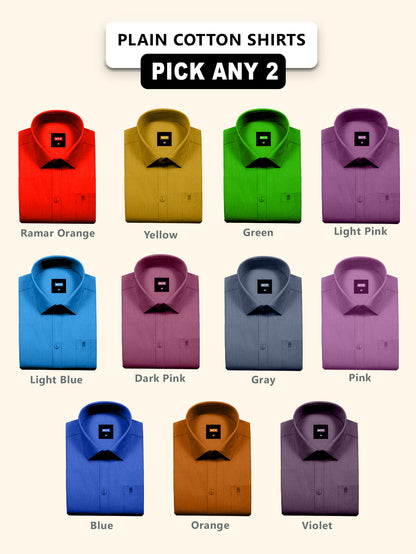 Great MCR Offer Combo Half Sleeve Colour Shirt (Buy 1 get 1 free) - 42 size