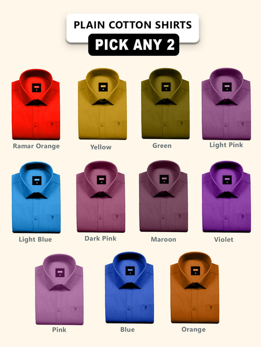 Great MCR Offer Combo Full Sleeve Colour Shirt (Buy 1 get 1 free) 42 size