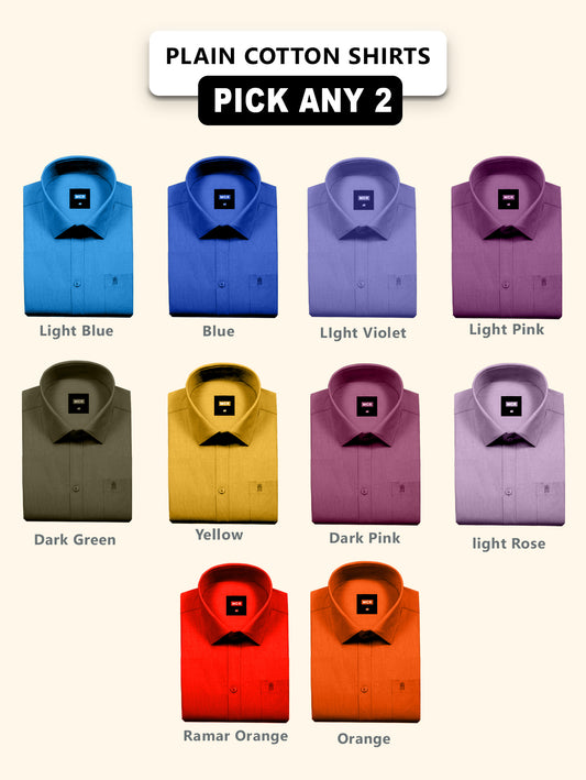 Great MCR Offer Combo Full Sleeve Colour Shirt (Buy 1 get 1 free) 44 size