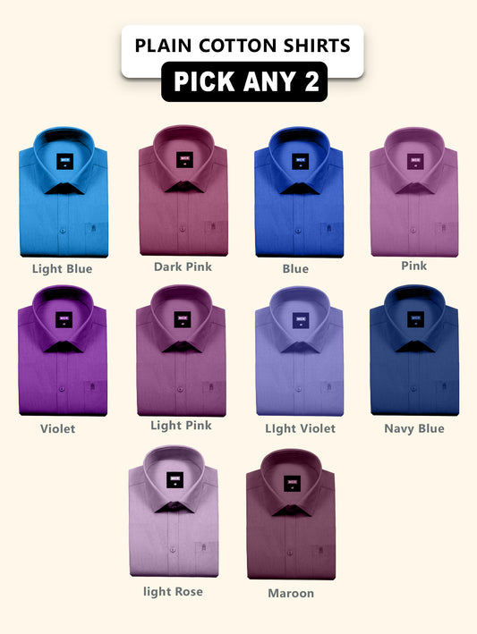 Great MCR Offer Combo Half Sleeve Colour Shirt (Buy 1 get 1 free) - 44 size
