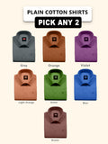 Great MCR Offer Combo Full Sleeve Colour Shirt (Buy 1 get 1 free) 46 size