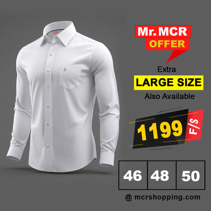 Mr. MCR Offer Combo White Shirt (Buy 1 get 1 free)