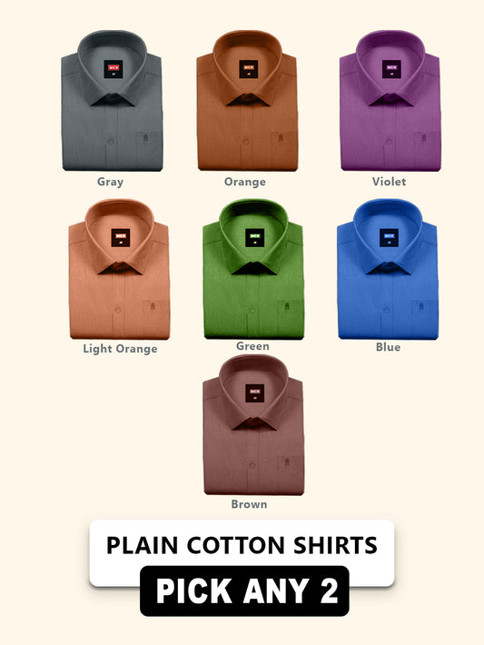 Great MCR Offer Combo Full Sleeve Colour Shirt (Buy 1 get 1 free) 48 size