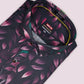 Shop NEWSMAKER SLIMFIT FULL SLEEVE FLORAL BLACK MEN SHIRT