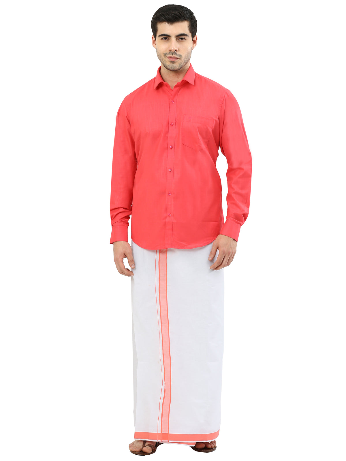 COLOUR MATCHING DOUBLE DHOTI SET FULL SLEEVE - 21014