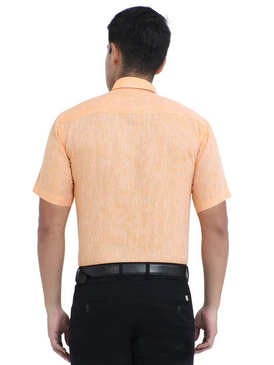 PURE LINEN HALF SLEEVE SHIRT - 6020 MEN SHIRT