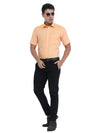 PURE LINEN HALF SLEEVE SHIRT - 6020 MEN SHIRT