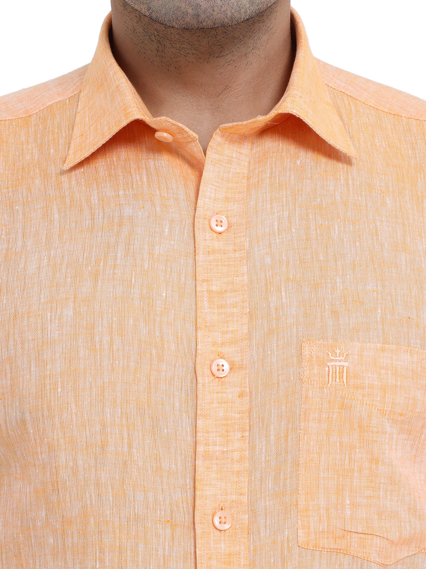 PURE LINEN HALF SLEEVE SHIRT - 6020 MEN SHIRT