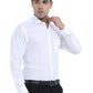 PURE LINEN WHITE FULL SLEEVE SHIRT - 6026 MEN WHITE SHIRT