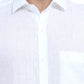 PURE LINEN WHITE FULL SLEEVE SHIRT - 6026 MEN WHITE SHIRT