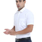 PURE LINEN WHITE HALF SLEEVE SHIRT - 6026 MEN WHITE SHIRT