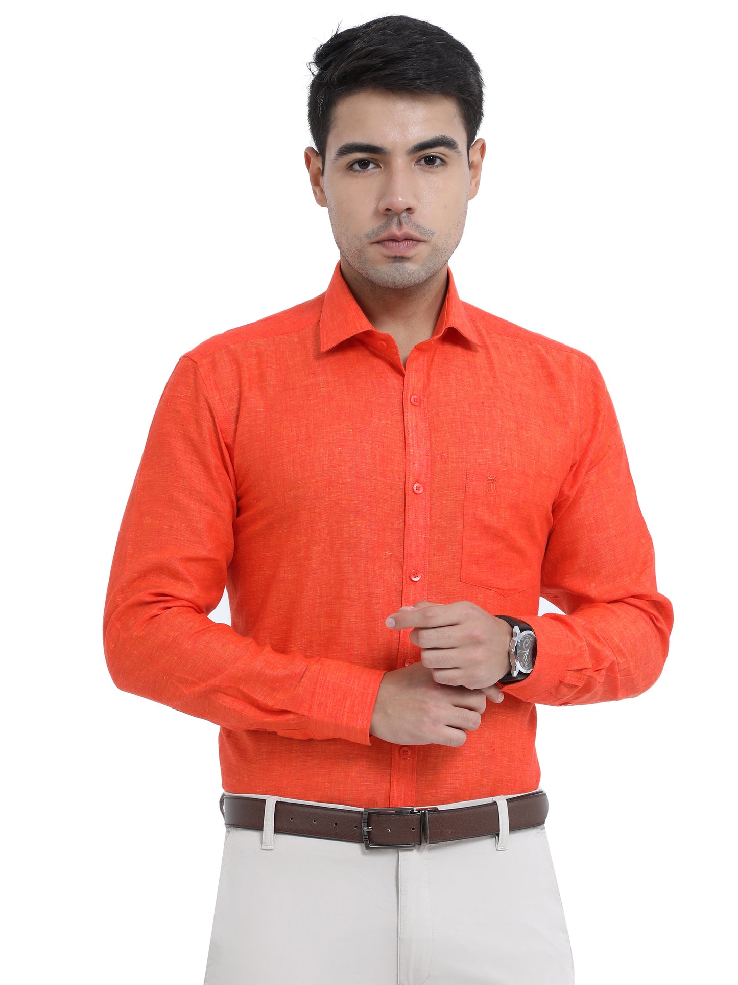 PURE LINEN FULL SLEEVE SHIRT - 6035 MEN SHIRT