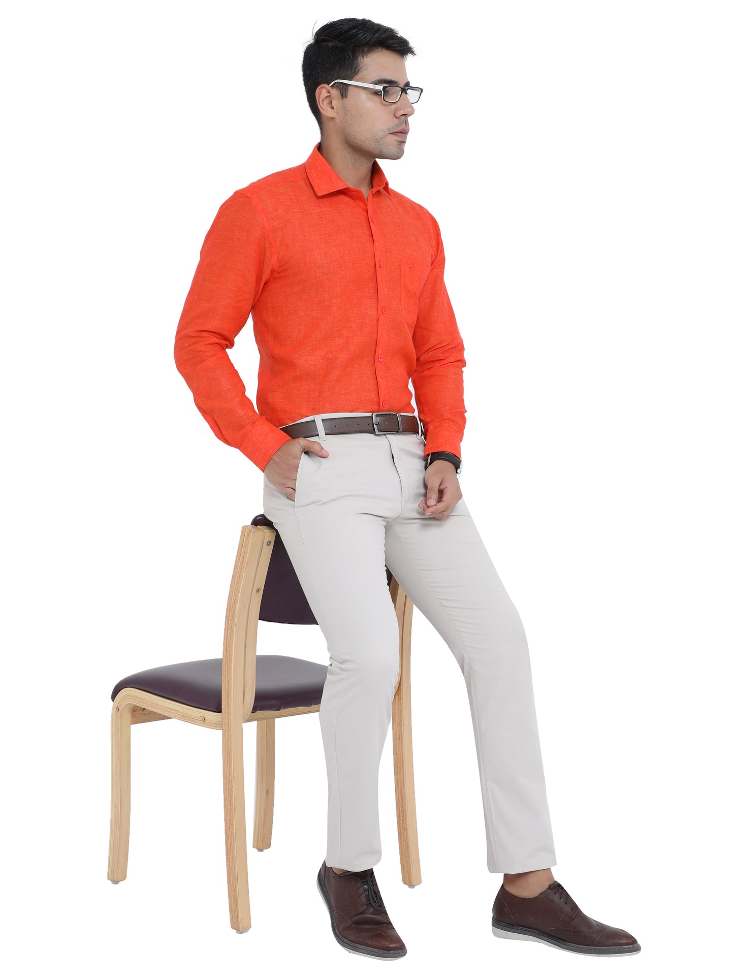 PURE LINEN FULL SLEEVE SHIRT - 6035 MEN SHIRT