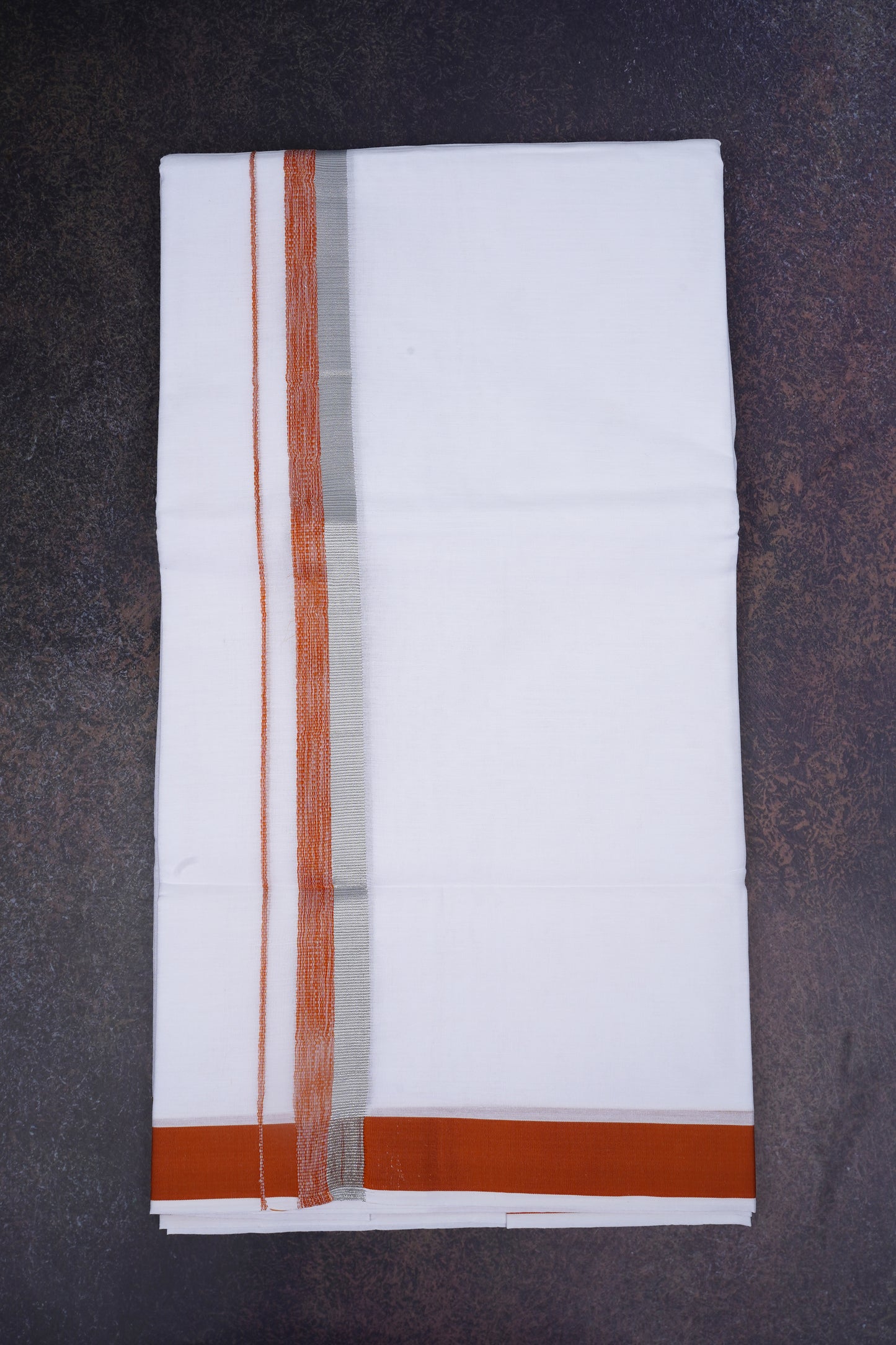 FD-168 W/D DHOTI 3.80 MTR-Dark Brown