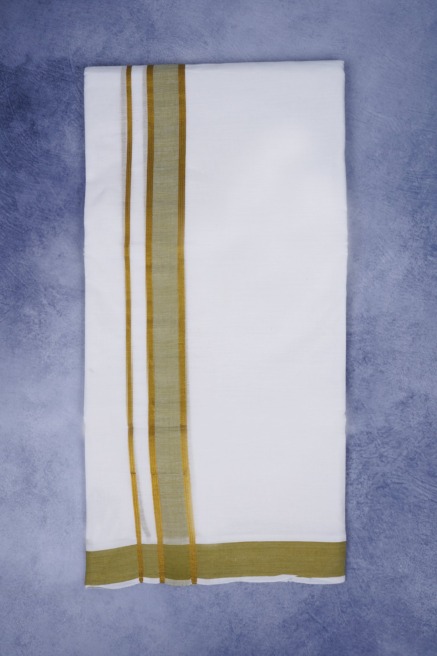 Feather Finish Cotton 2929 W/D Dhothie 3.80 MTR - Green