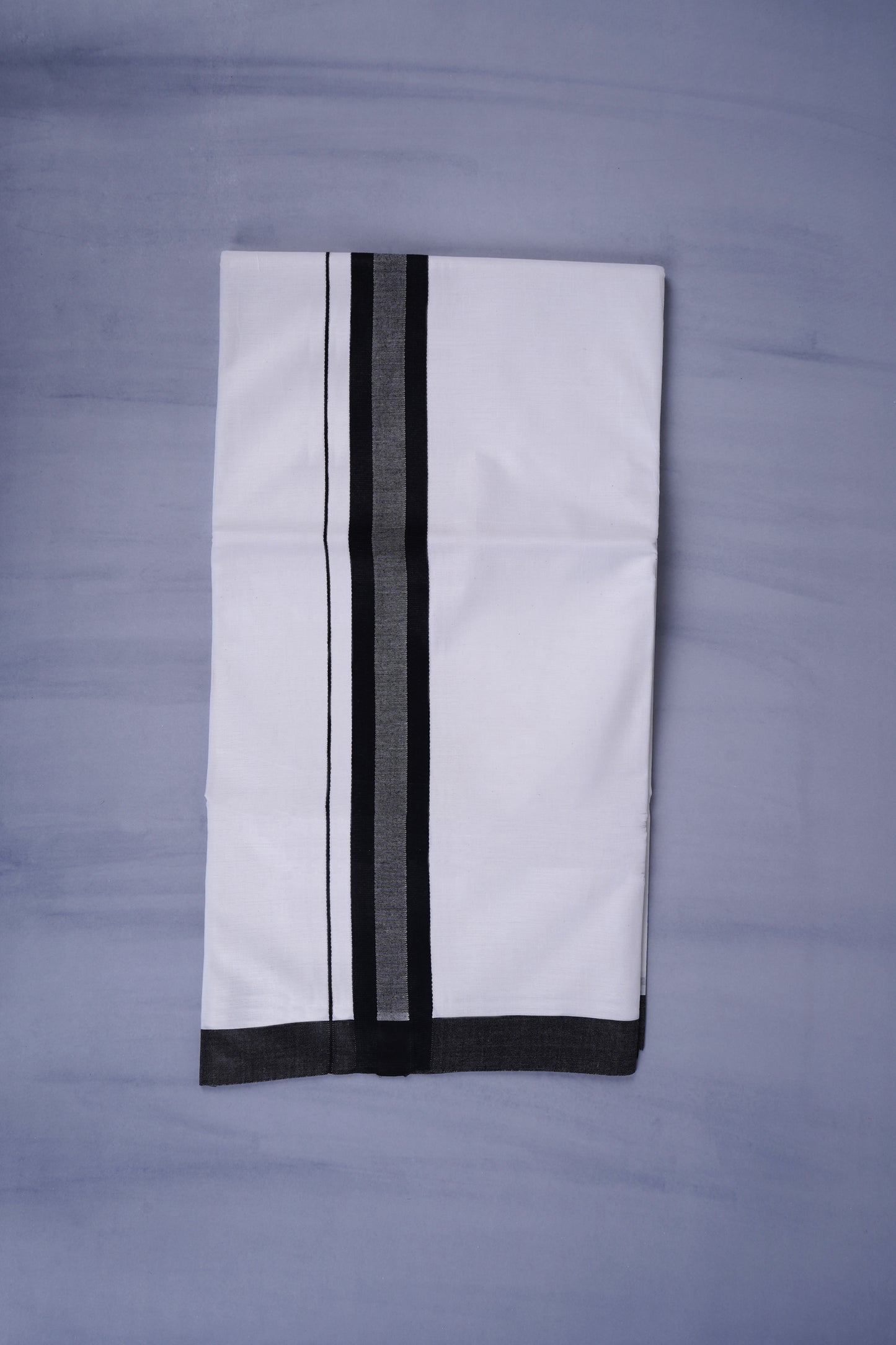 KERALOOM FINISH COTTON 329 W/D DHOTI 3.80 MTR - Dark Black