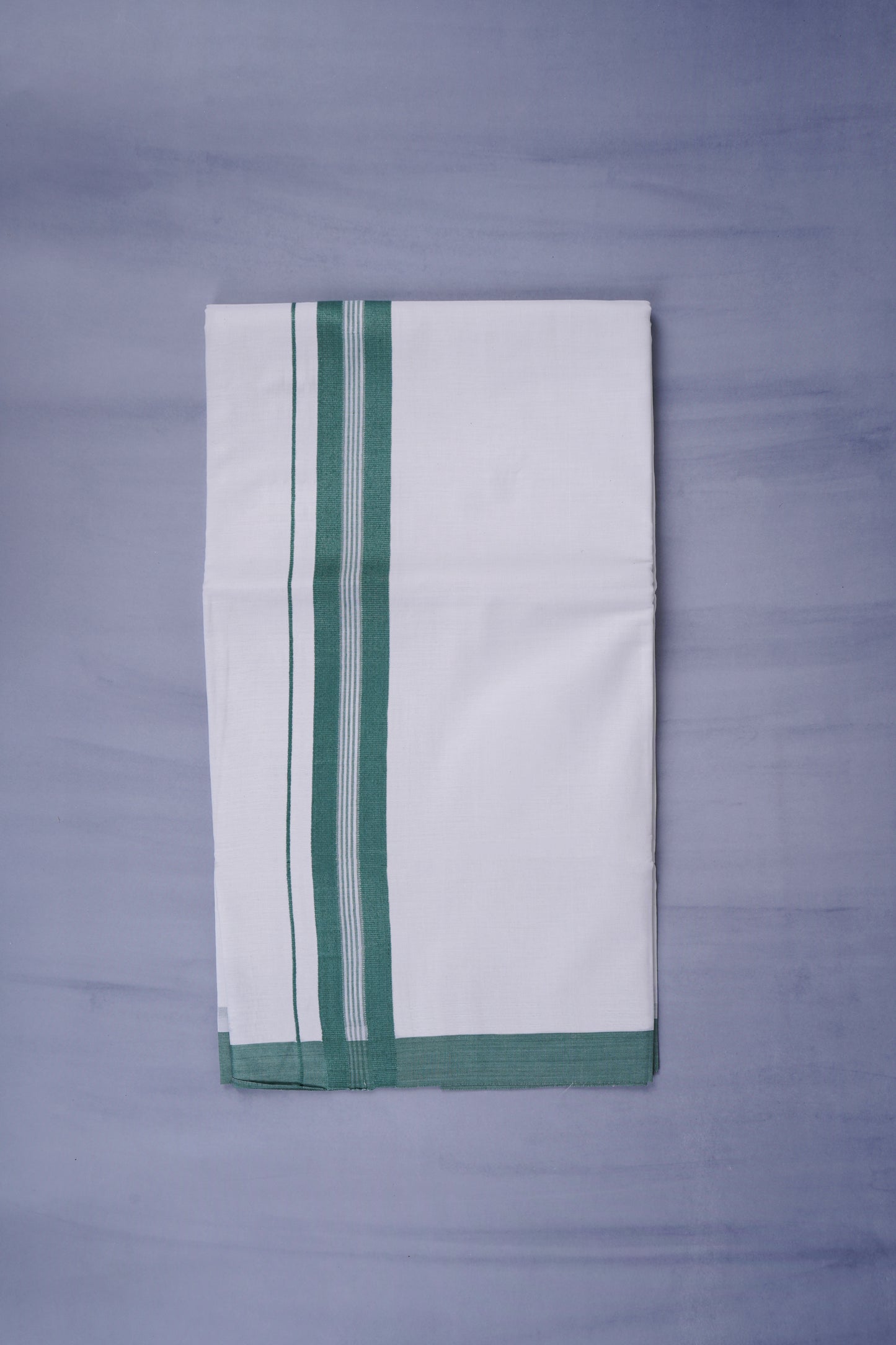 KERALOOM FINISH COTTON 331 W/D DHOTI 3.80 MTR - Green