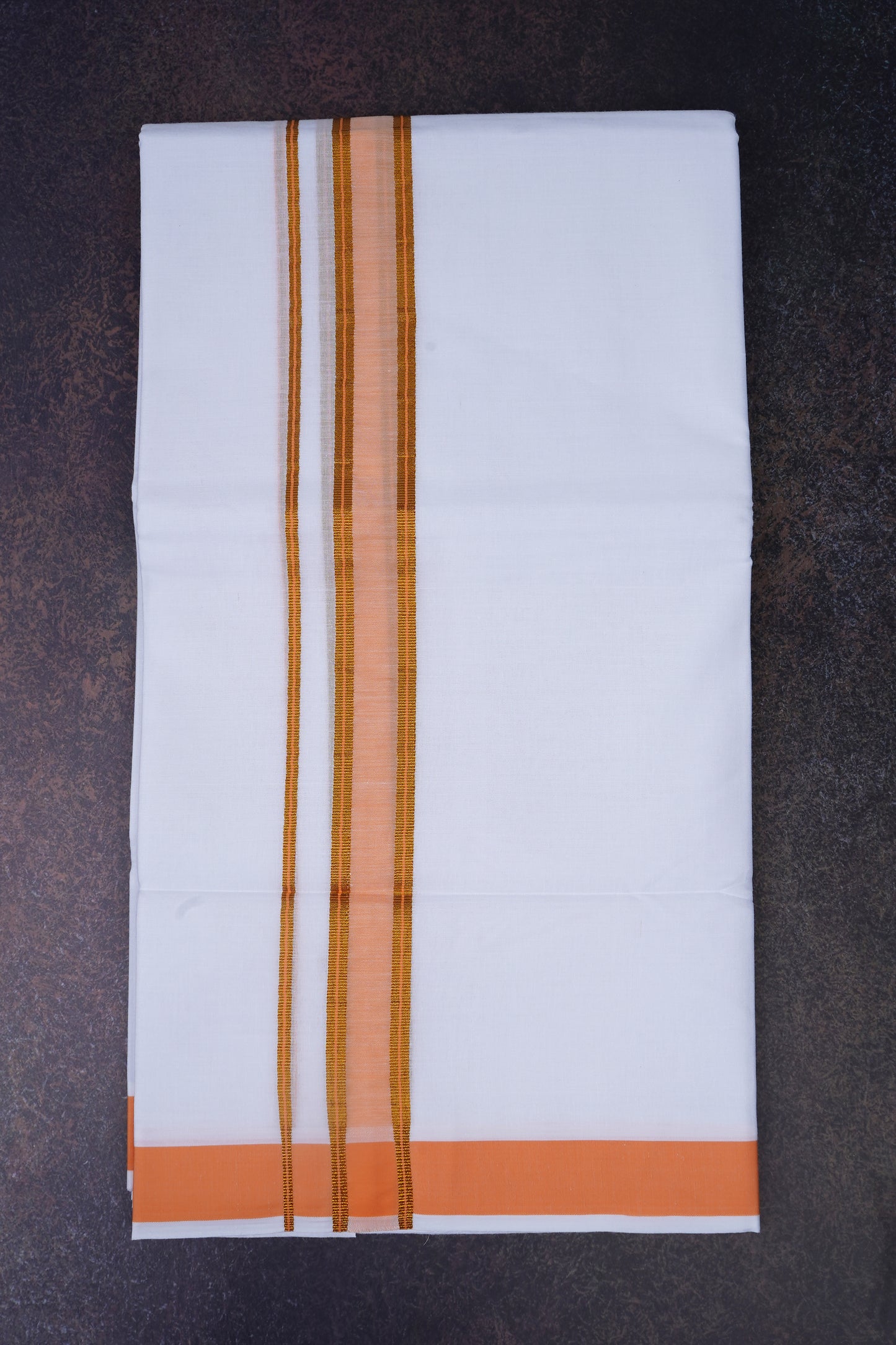 FD-172 W/D DHOTI 3.80 MTR- Orange