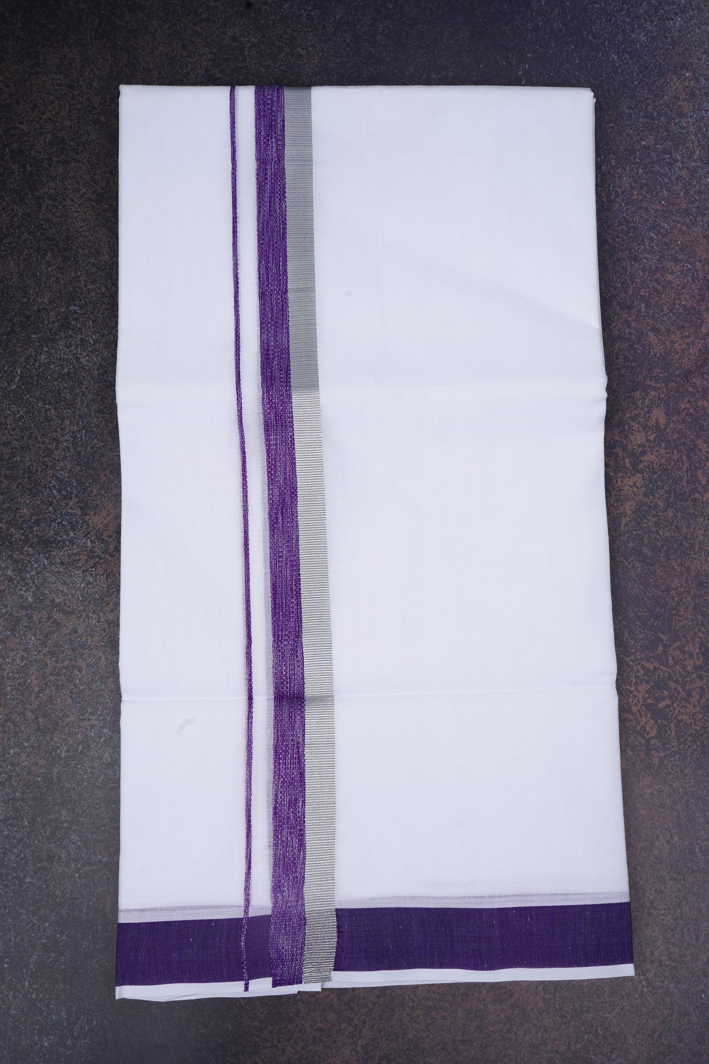 FD-168 W/D DHOTI 3.80 MTR-Dark Purple