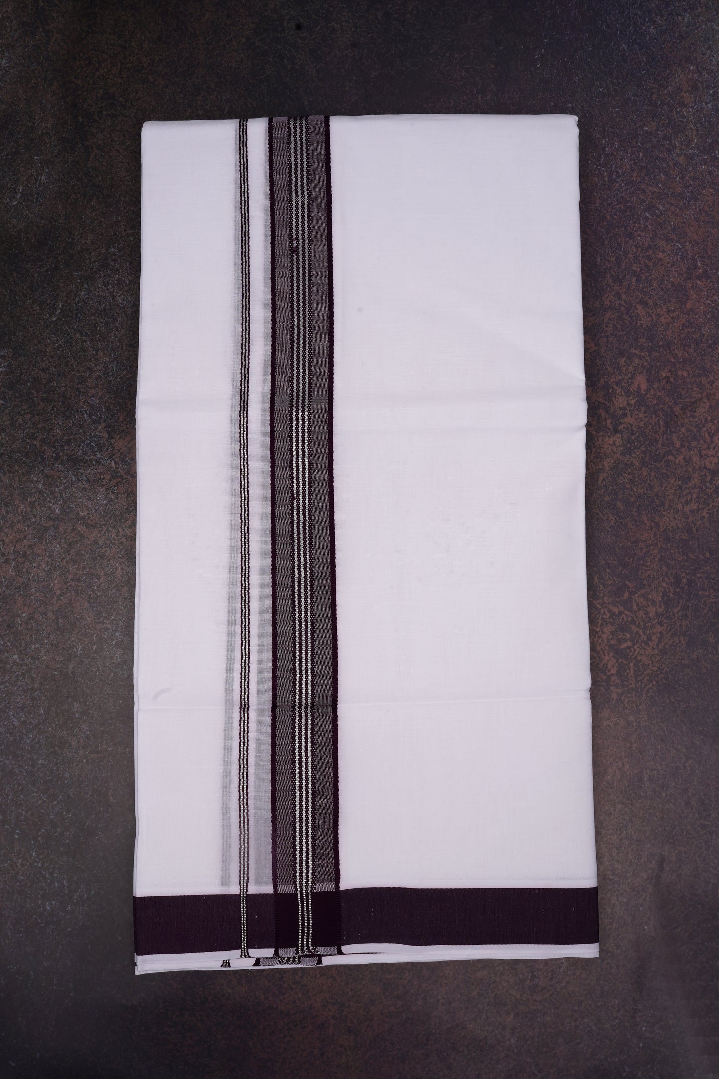 FD-166 W/D DHOTI 3.80 MTR-Dark Brown