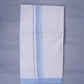 KERALOOM FINISH COTTON 333 W/D DHOTI 3.80 MTR - Sky Blue