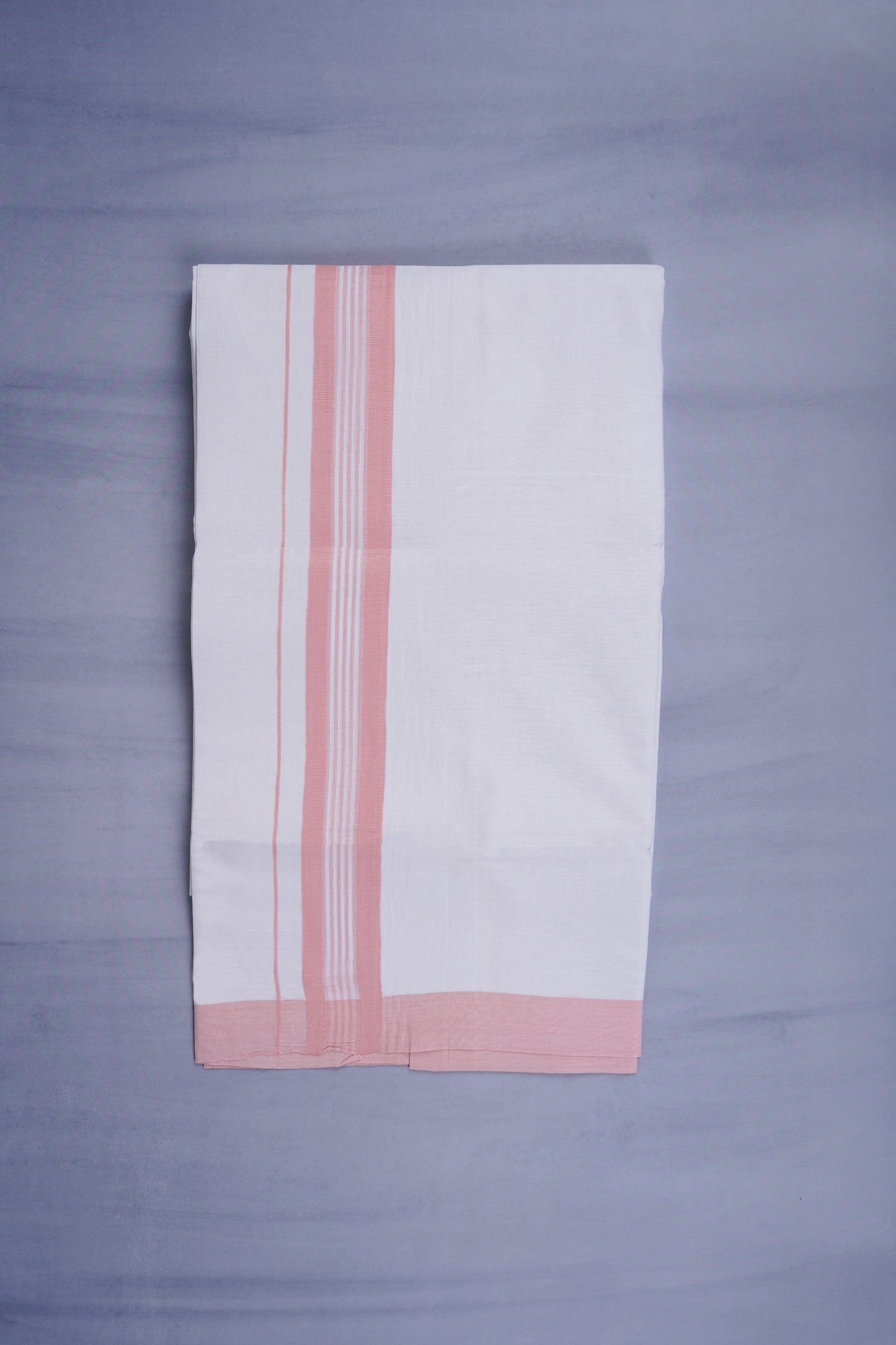 KERALOOM FINISH COTTON 331 W/D DHOTI 3.80 MTR - Light Pink