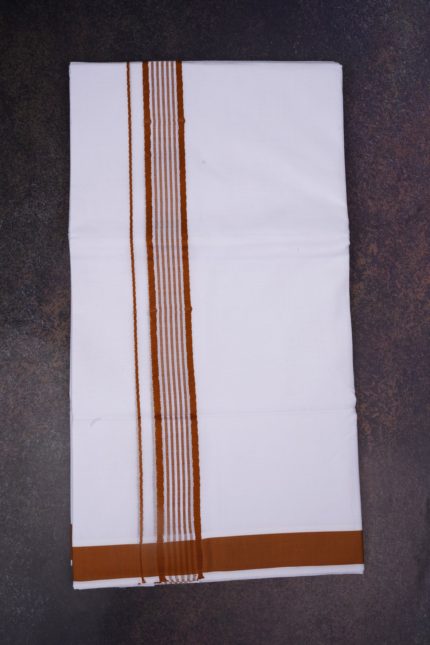 FD-162 W/D DHOTI 3.80 MTR-Dark Brown