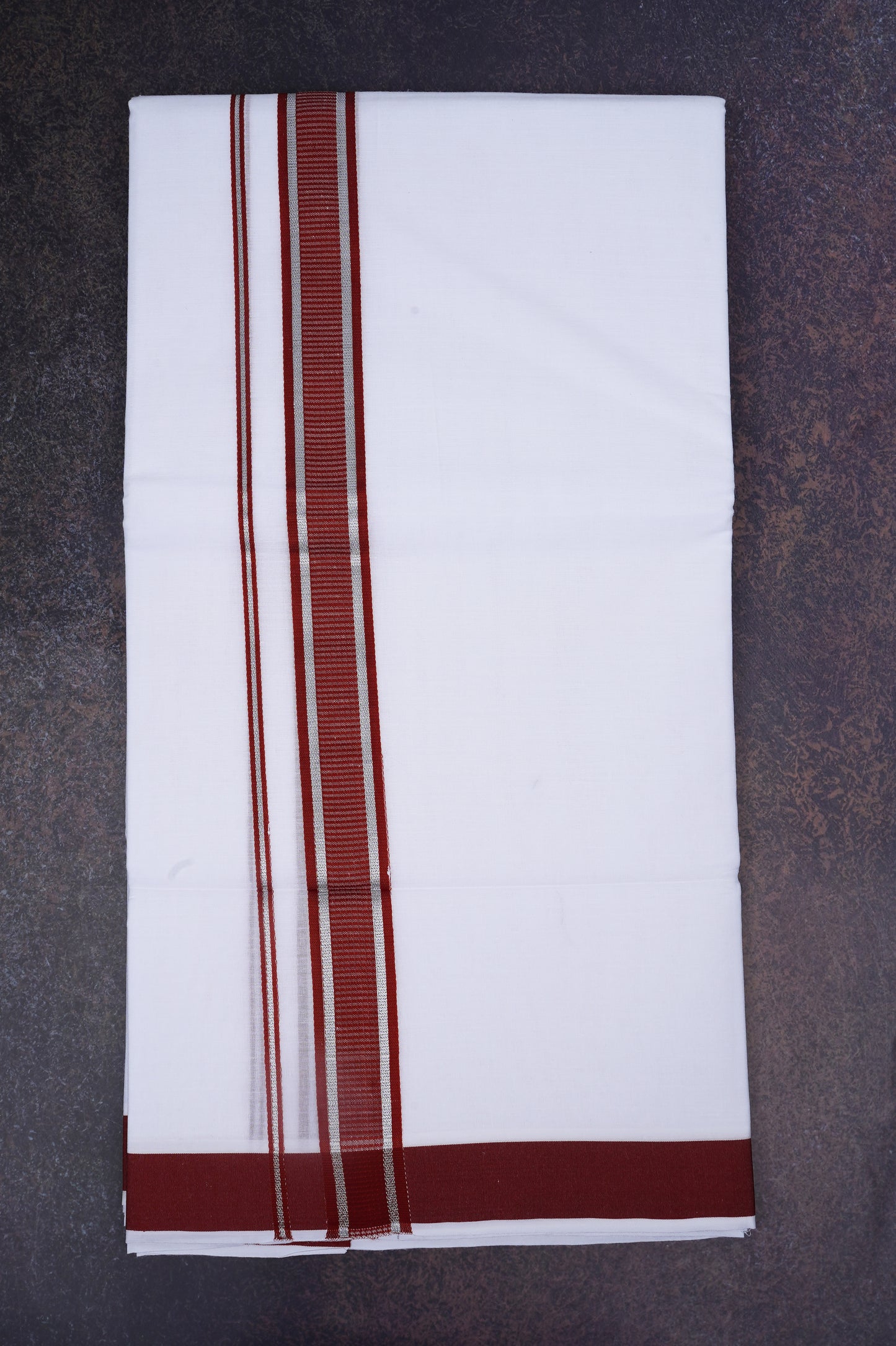FD-167 W/D DHOTI 3.80 MTR-Dark Brown
