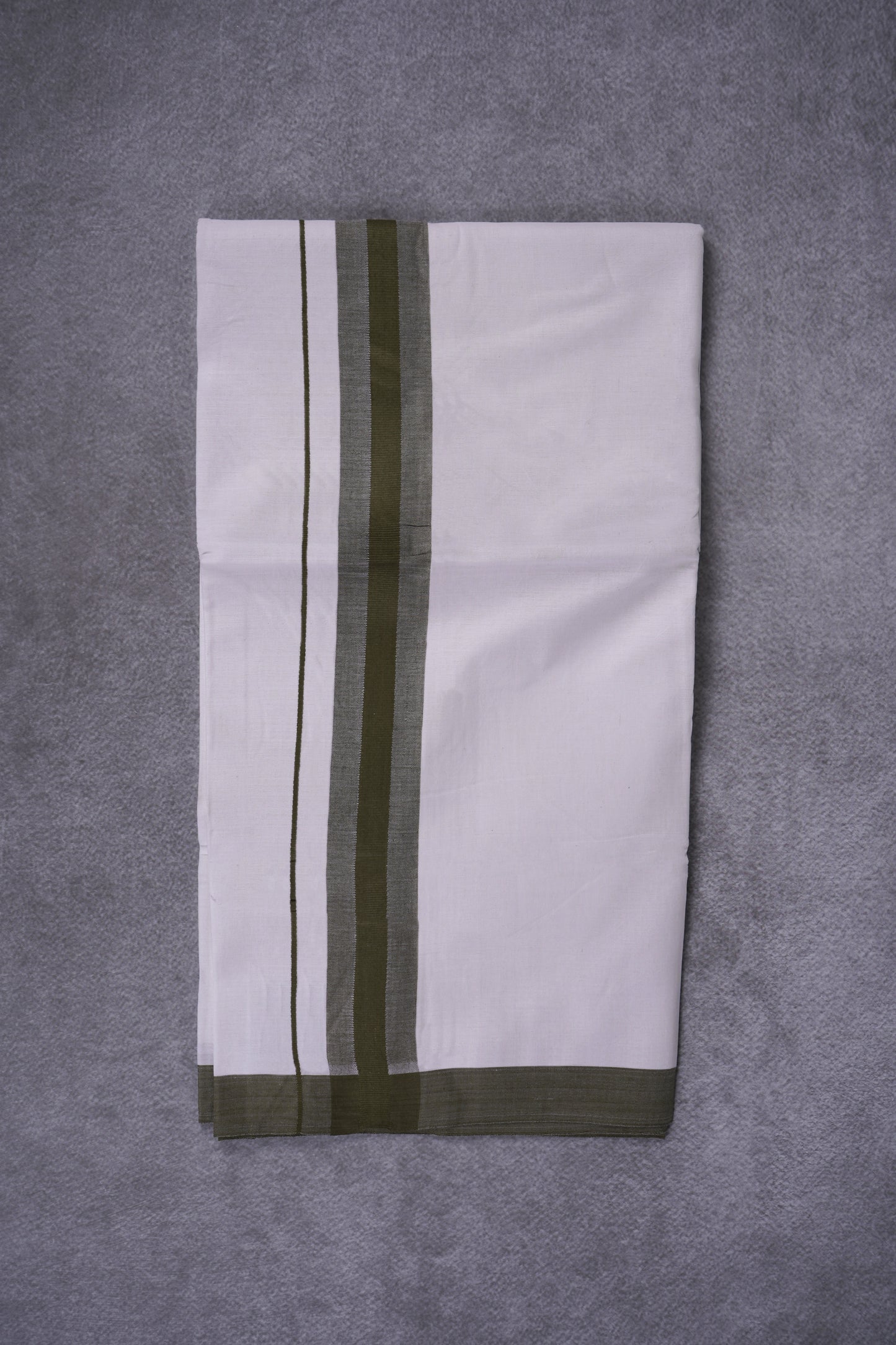 KERALOOM FINISH COTTON 326 W/D DHOTI 3.80 MTR - Dark Gray