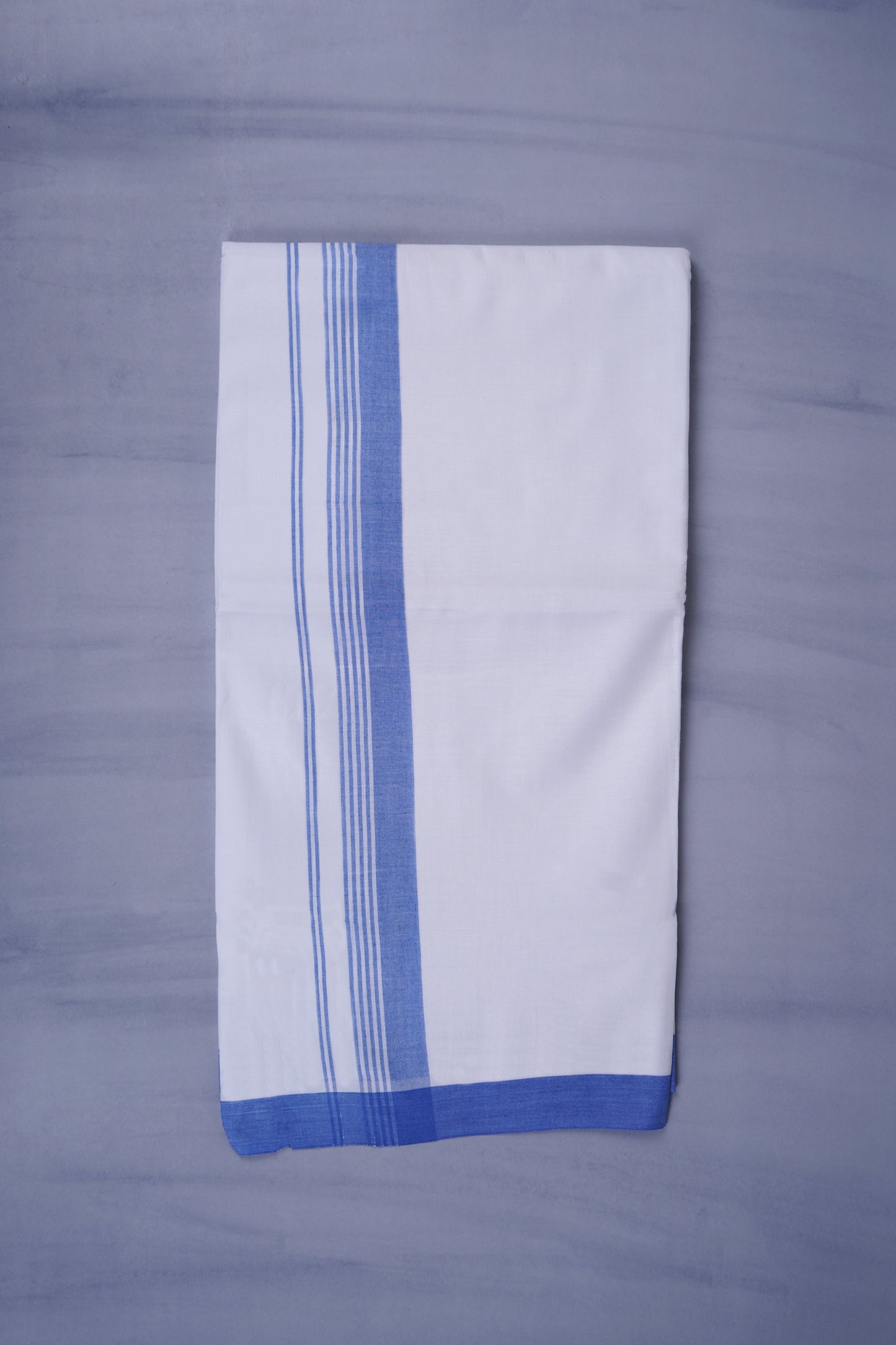 KERALOOM FINISH COTTON 327 W/D DHOTI 3.80 MTR - Blue