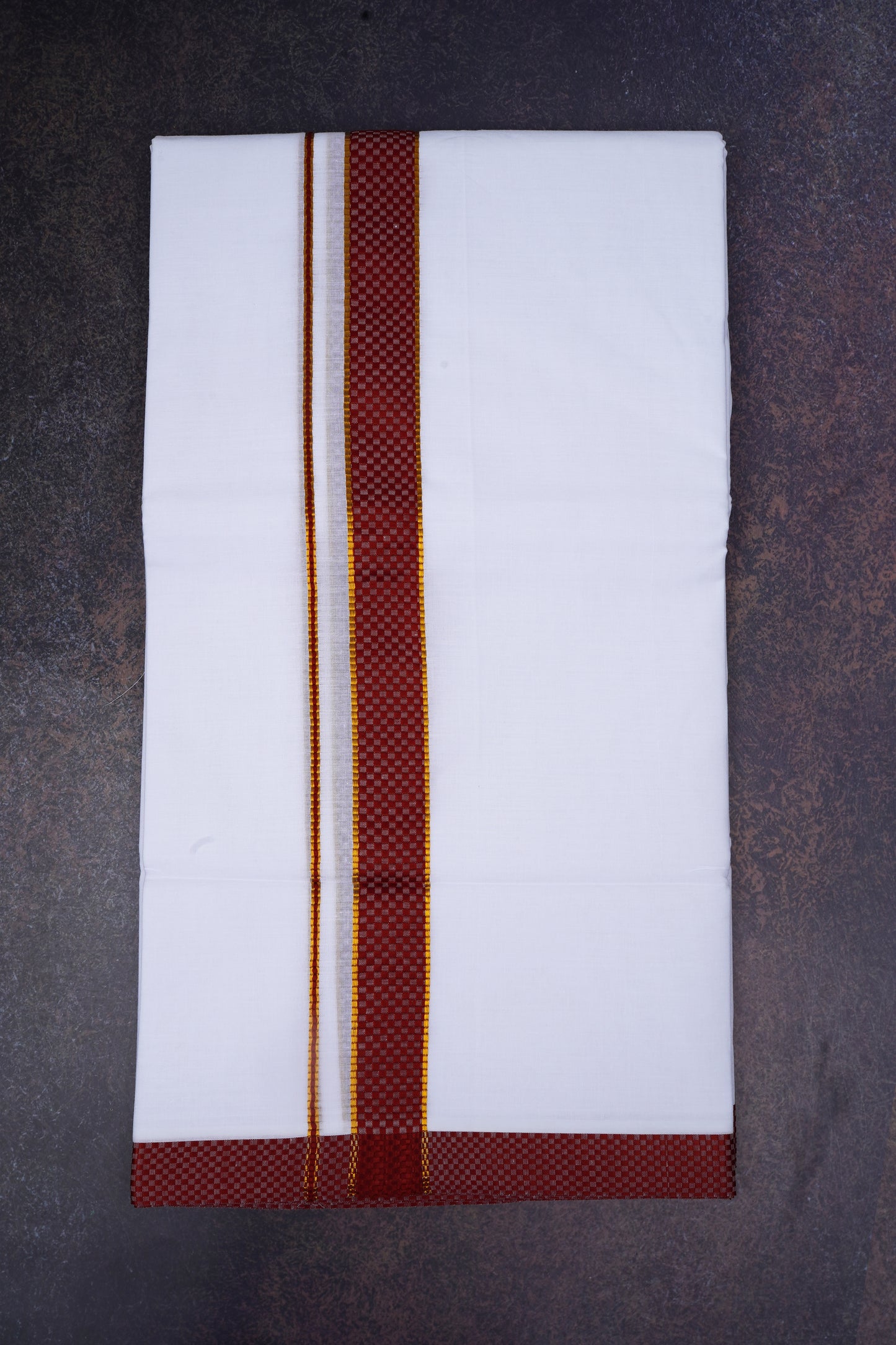 FD-200 W/D DHOTI 3.80 MTR-Dark Brown