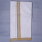 KERALOOM FINISH COTTON 329 W/D DHOTI 3.80 MTR - Light Glod