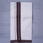 KERALOOM FINISH COTTON 329 W/D DHOTI 3.80 MTR - Dark Maroon