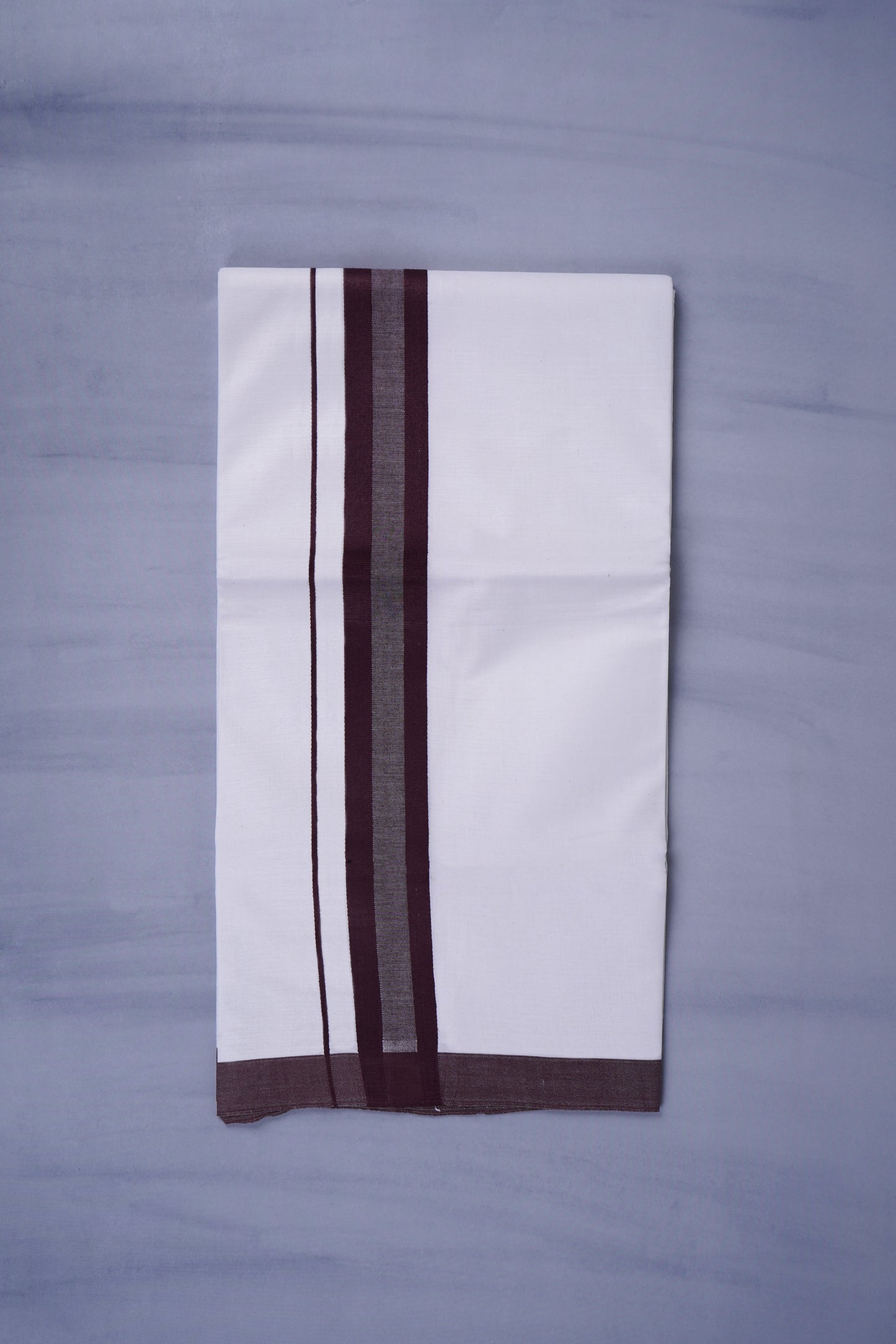 KERALOOM FINISH COTTON 329 W/D DHOTI 3.80 MTR - Dark Maroon