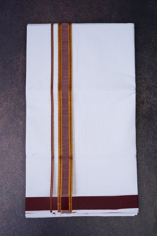 FD-172 W/D DHOTI 3.80 MTR- Brown