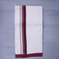 KERALOOM FINISH COTTON 332 W/D DHOTI 3.80 MTR - Dark Maroon