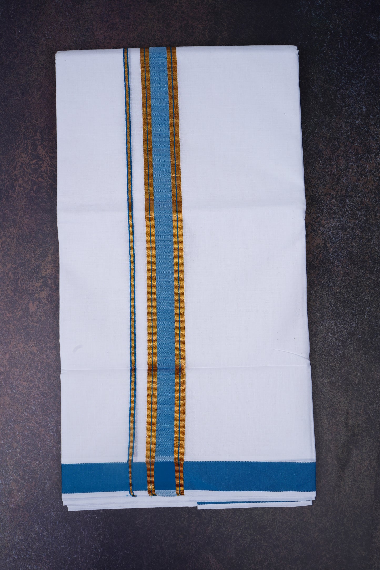 FD-172 W/D DHOTI 3.80 MTR-Dark Blue