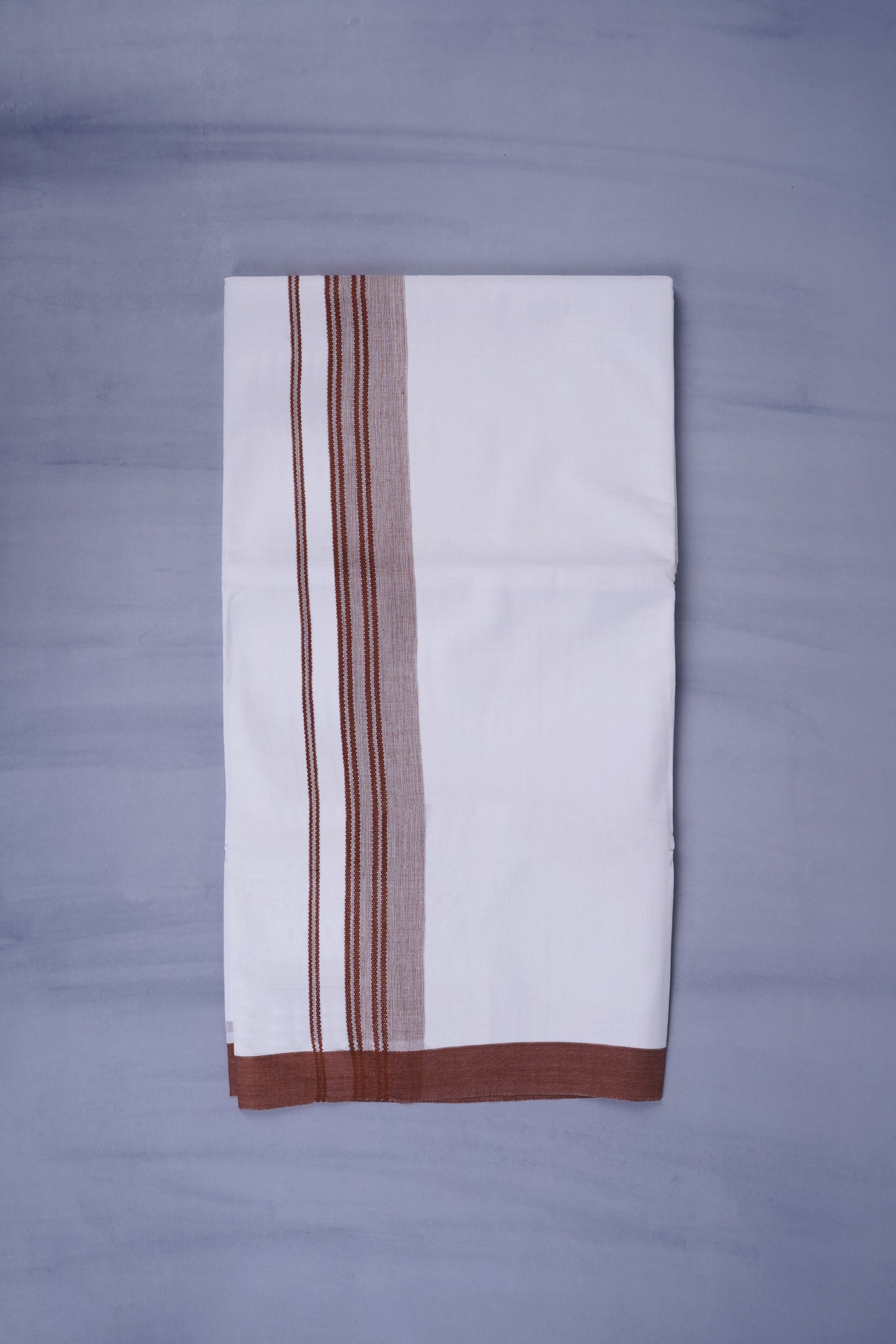 KERALOOM FINISH COTTON 333 W/D DHOTI 3.80 MTR - Brown
