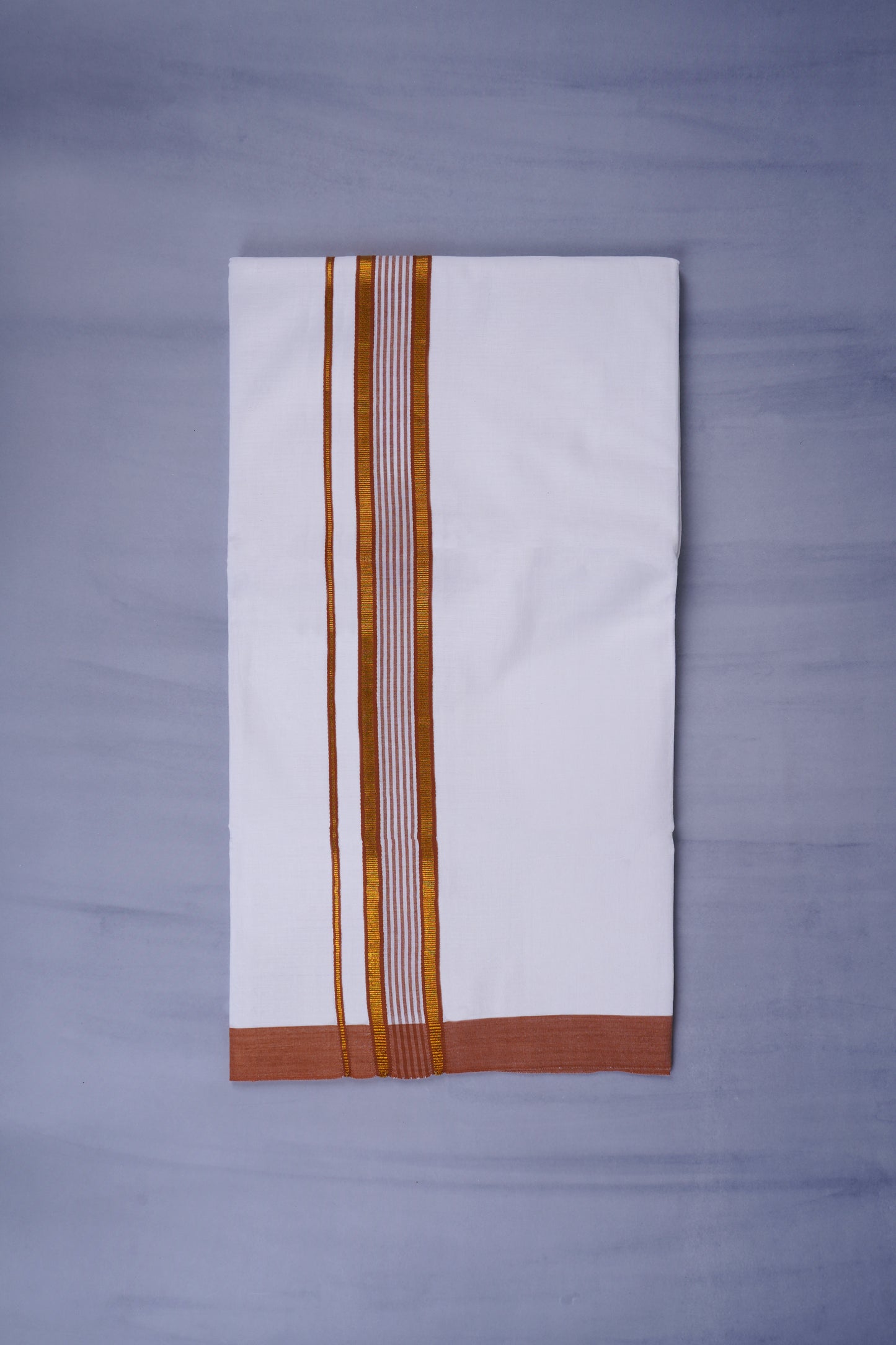 KERALOOM FINISH COTTON 330 W/D DHOTI 3.80 MTR - Brown