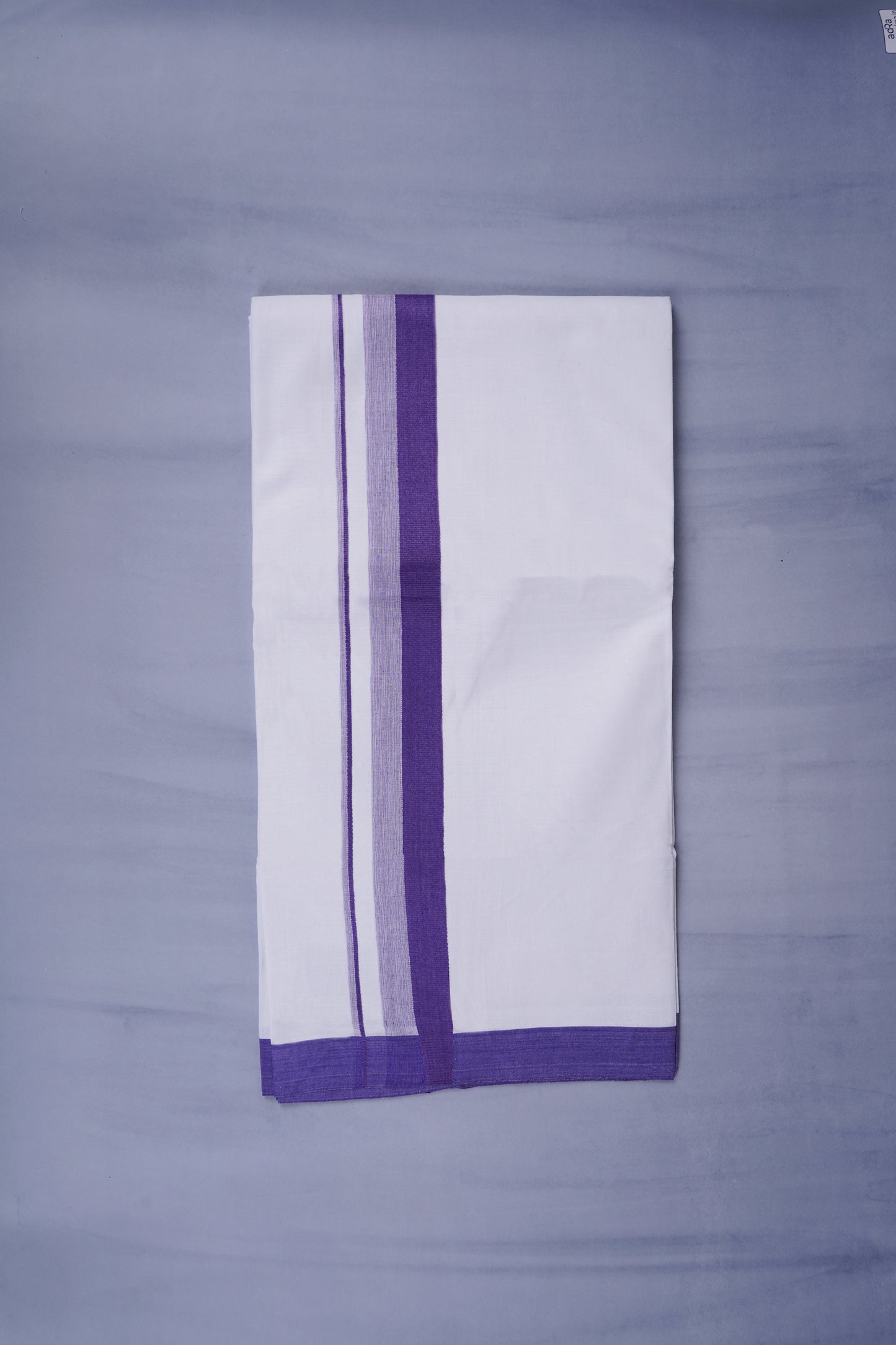 KERALOOM FINISH COTTON 332 W/D DHOTI 3.80 MTR - Violet