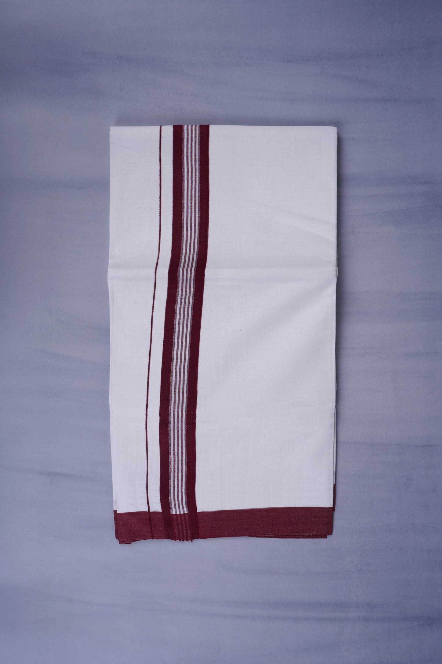 KERALOOM FINISH COTTON 331 W/D DHOTI 3.80 MTR - Maroon