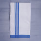 KERALOOM FINISH COTTON 331 W/D DHOTI 3.80 MTR - Blue