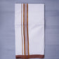 KERALOOM FINISH COTTON 330 W/D DHOTI 3.80 MTR - Brown