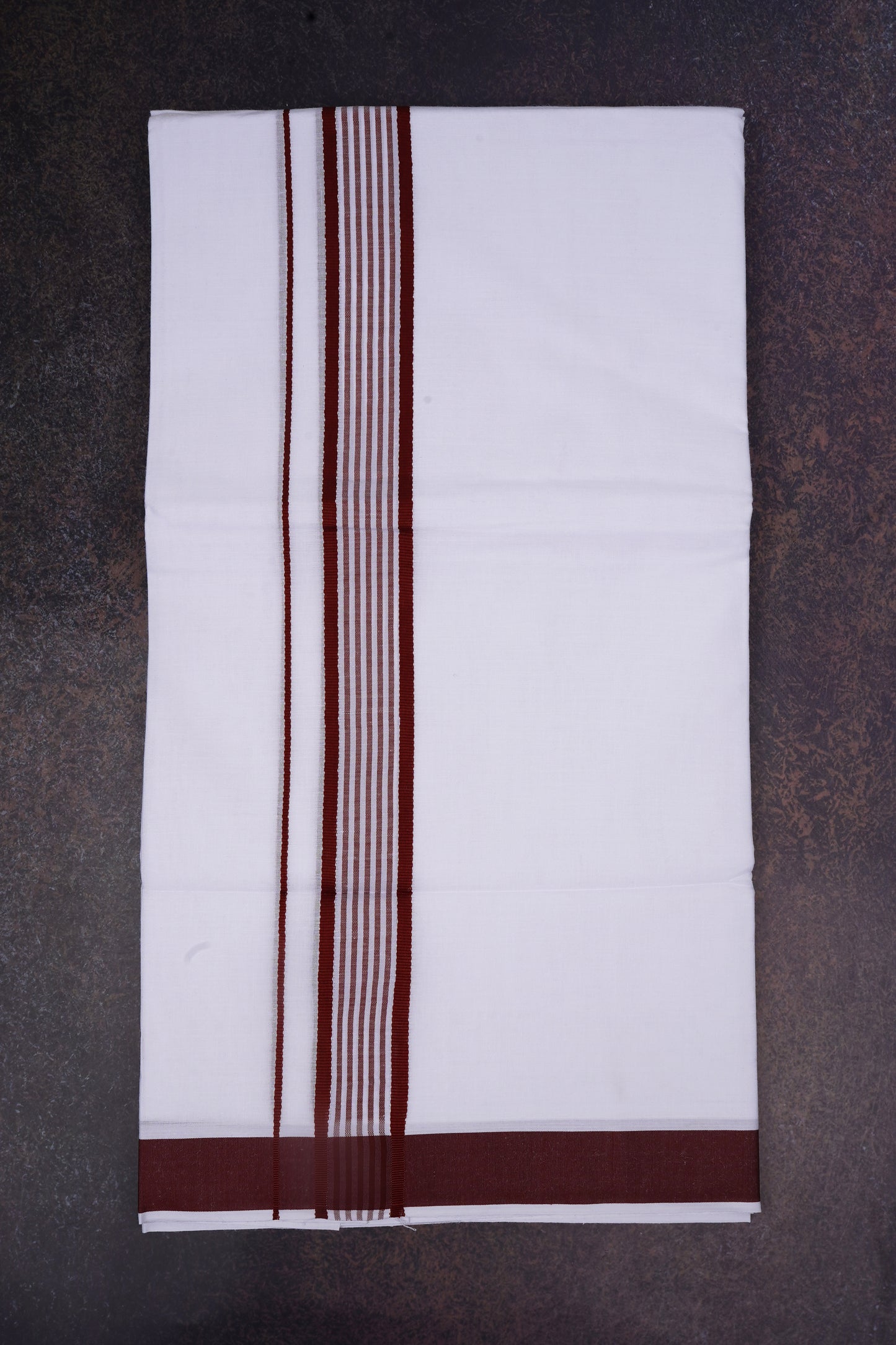 FD-162 W/D DHOTI 3.80 MTR-Dark Brown