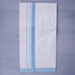 KERALOOM FINISH COTTON 332 W/D DHOTI 3.80 MTR - Sky Blue