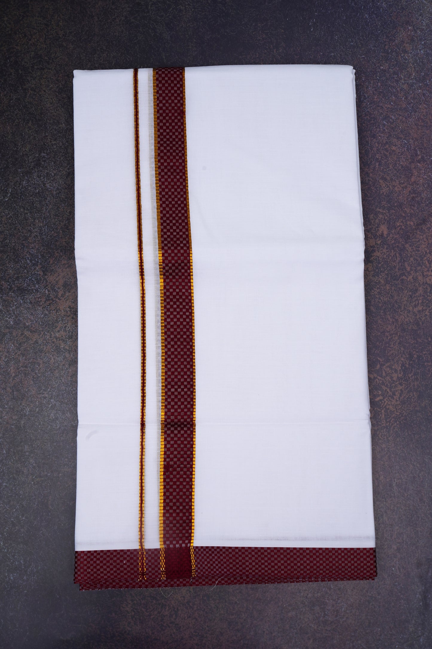 FD-200 W/D DHOTI 3.80 MTR-Dark Maroon