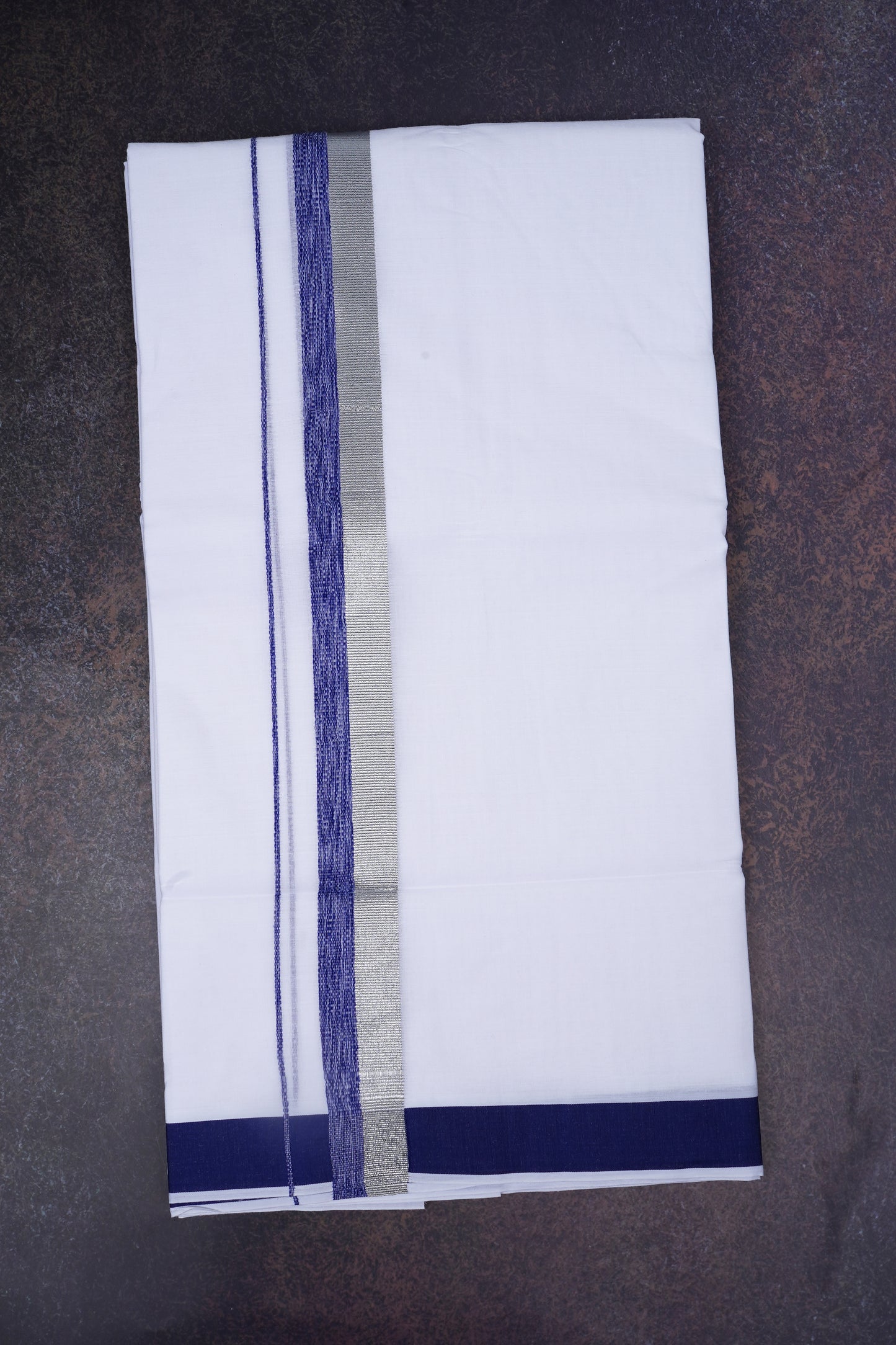 FD-168 W/D DHOTI 3.80 MTR-Dark Blue