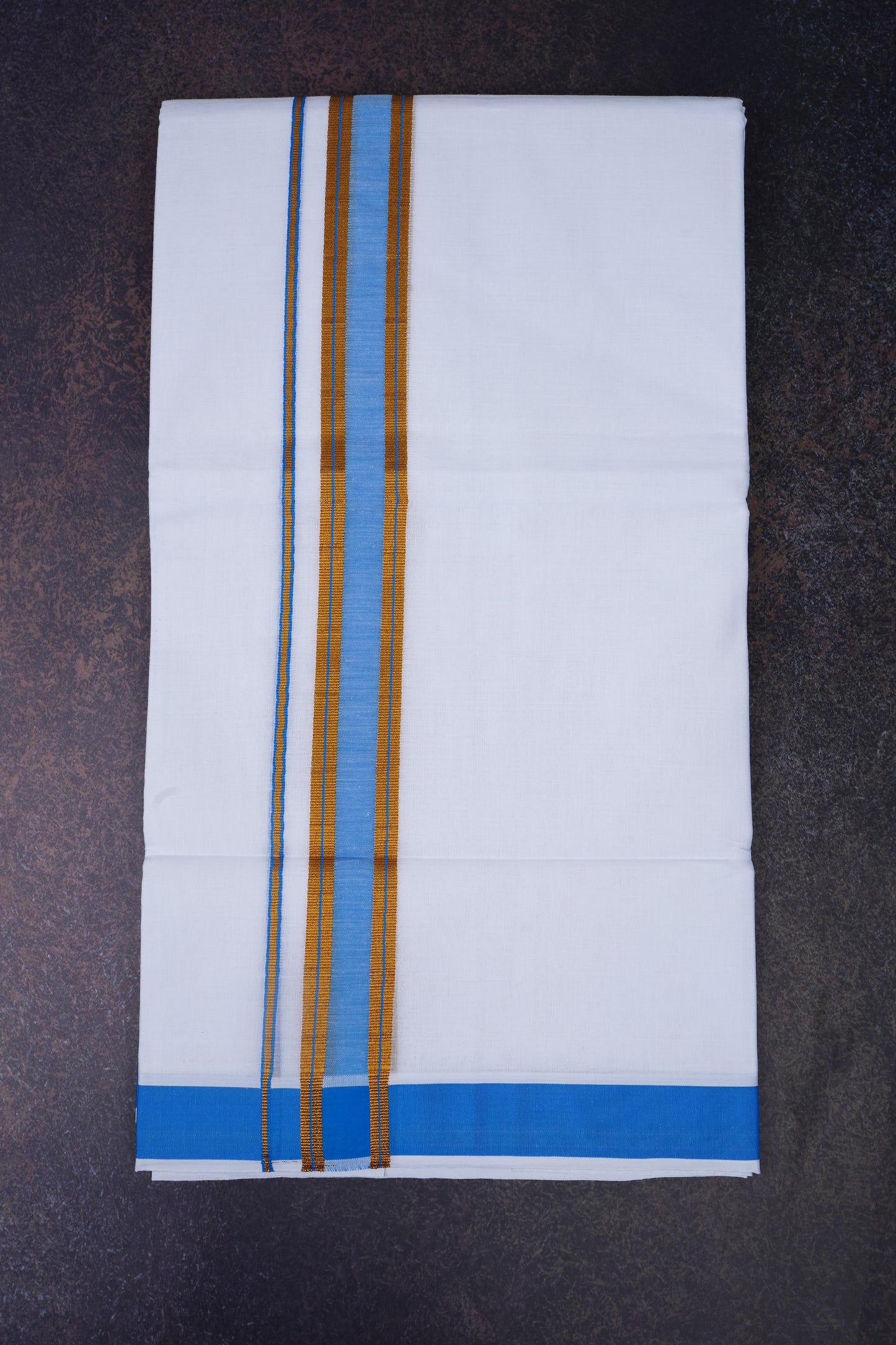FD-172 W/D DHOTI 3.80 MTR- L blue